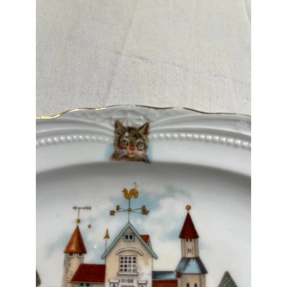 Edwin M Knowles Ironstone Childs Plate This Is The House That Jack Built 9.75